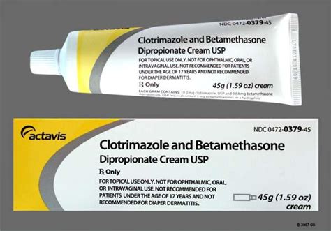 CLOTRIMAZOLE AND BETAMETHASONE DIPROPIONATE cream .